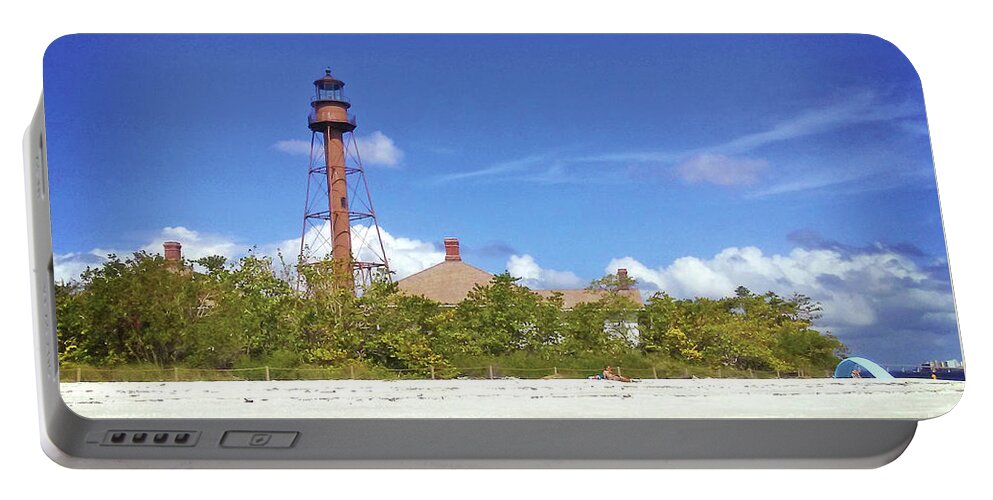 Florida Portable Battery Charger featuring the photograph Sanibel Island Lighthouse by Chris Andruskiewicz