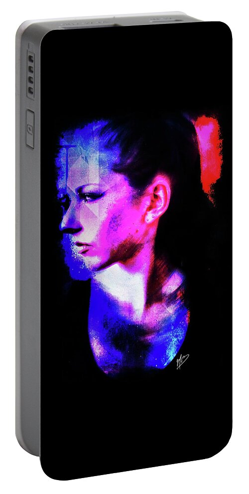 Woman Portable Battery Charger featuring the digital art Sarah 2 by Mark Baranowski