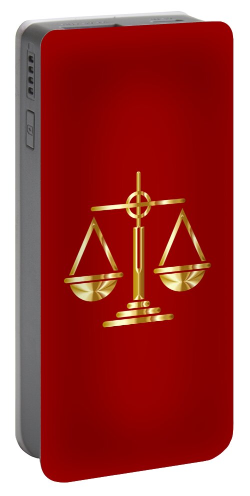 Scales Portable Battery Charger featuring the photograph Scales of Justice by Nancy Ayanna Wyatt
