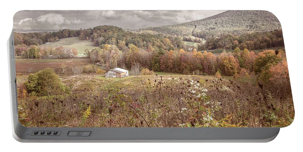 Barns Portable Battery Charger featuring the photograph Scenic Overlook along the Creeper Trail Damascus Virginia Soft T by Debra and Dave Vanderlaan
