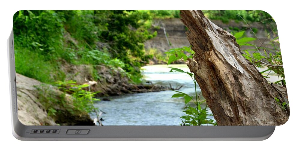River Photography Portable Battery Charger featuring the photograph Scenic River Bank by Expressions By Stephanie