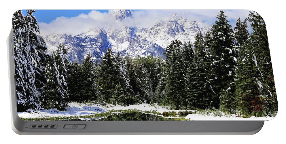 Mountains Portable Battery Charger featuring the photograph Schwabacher Landing by Sylvia Cook