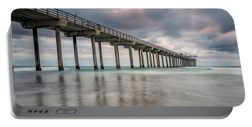 Gary Johnson Portable Battery Charger featuring the photograph Scripps Pier by Gary Johnson