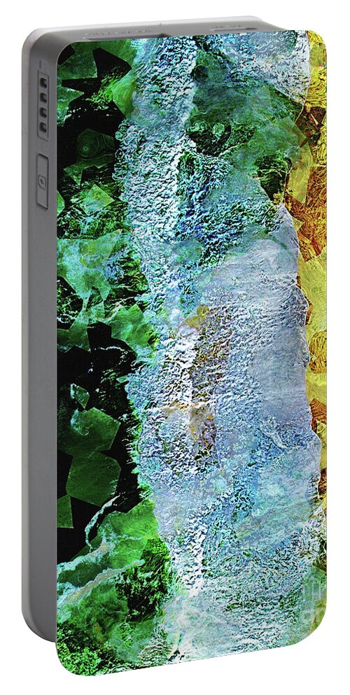 Beach Portable Battery Charger featuring the digital art Sea And Sands of Brazil by Phil Perkins