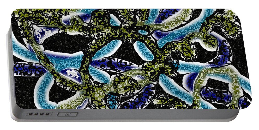 Ocean Portable Battery Charger featuring the digital art Sea Serpents by Vallee Johnson