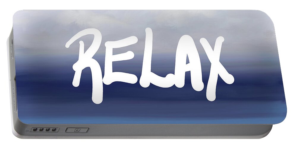 Beach Portable Battery Charger featuring the digital art Sea View 279 Relax by Lucie Dumas by Lucie Dumas