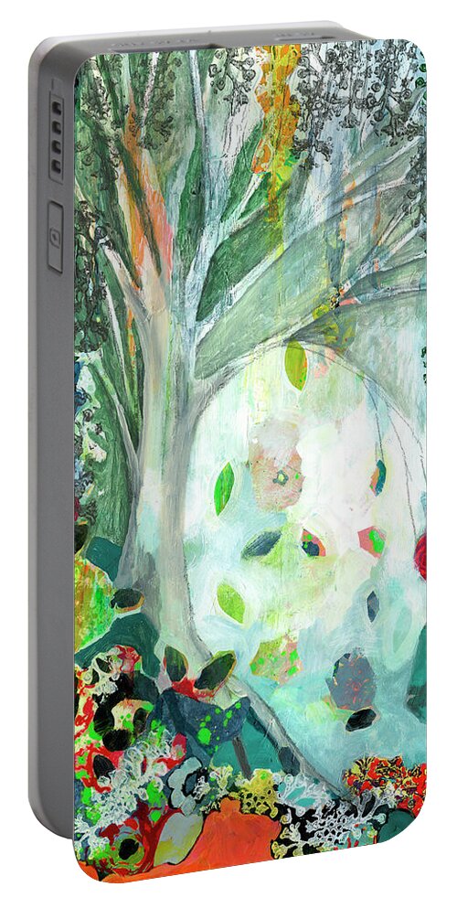 Tree Portable Battery Charger featuring the painting Searching for Paradise by Jennifer Lommers
