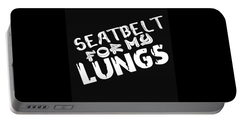  Portable Battery Charger featuring the digital art Seatbelt For My Lungs by Tony Camm