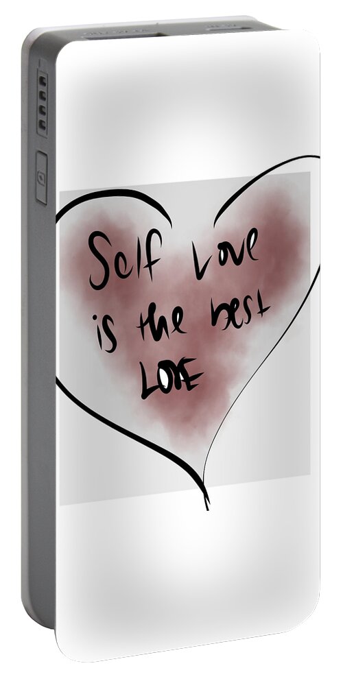 Self Love Portable Battery Charger featuring the digital art Self Love by Amber Lasche