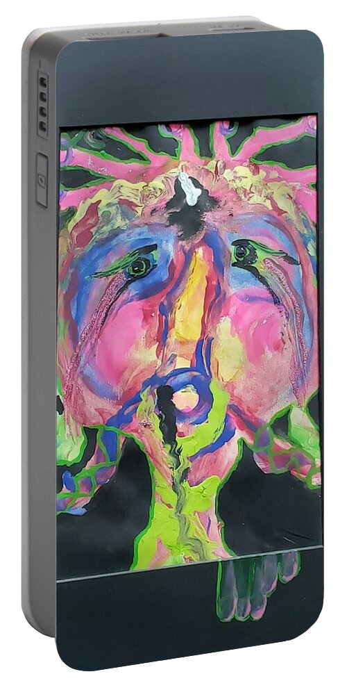 Self Portrait Portable Battery Charger featuring the painting Self Portrait by Deahn Benware