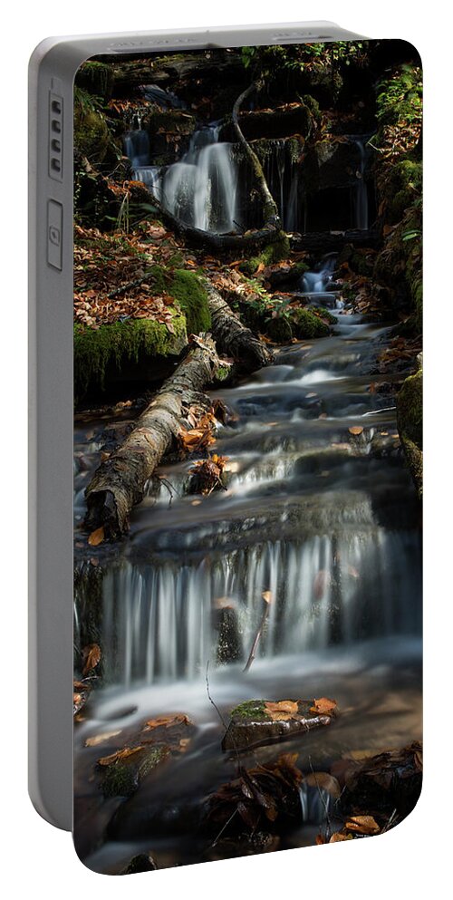 West Portable Battery Charger featuring the photograph Seneca Creek Waterfall by Carolyn Hutchins