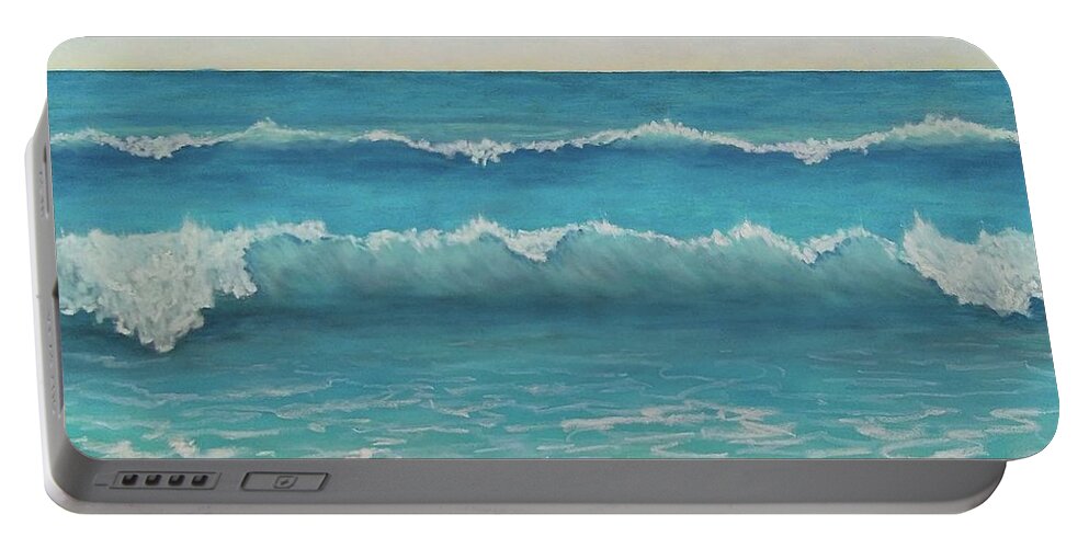 Beach Portable Battery Charger featuring the pastel Serenity SOLD prints available by Lisa Bliss Rush