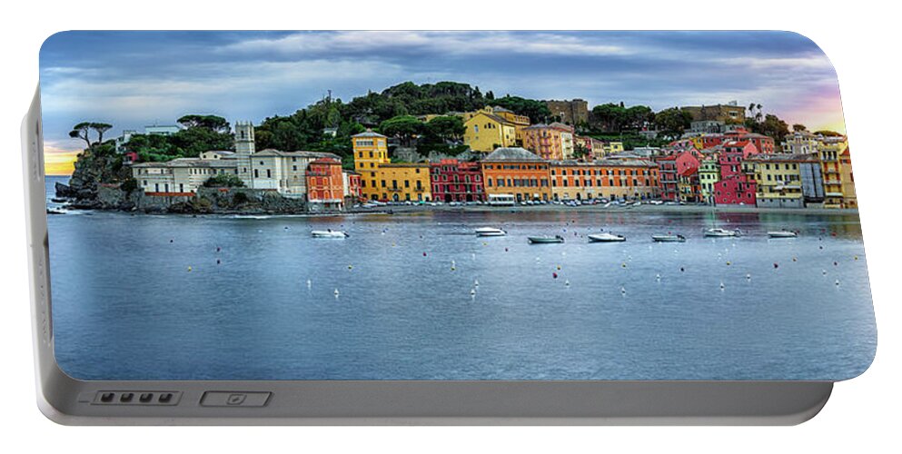 Gary Johnson Portable Battery Charger featuring the photograph Sestri Lavente Sunset by Gary Johnson