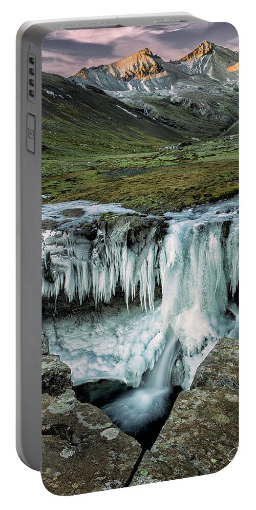Iceland Portable Battery Charger featuring the photograph Seth's Secret Spot by Gary Johnson