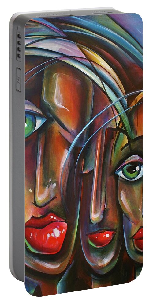 Urban Expressions Portable Battery Charger featuring the painting Shade by Michael Lang