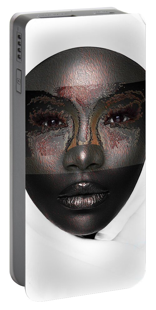 Shades Collection 1 Portable Battery Charger featuring the digital art Shades of Me 3 by Aldane Wynter