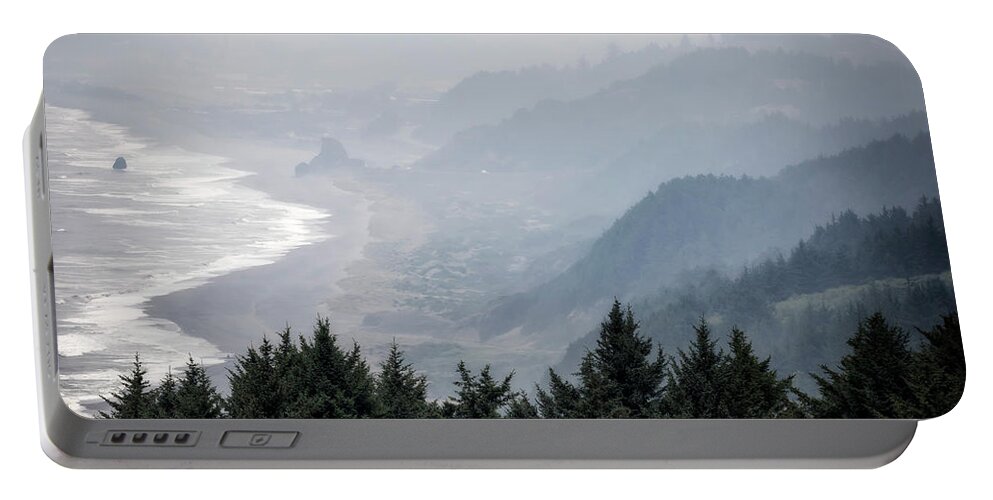 Oregon Coast Portable Battery Charger featuring the photograph Shades of Obscurity by Belinda Greb