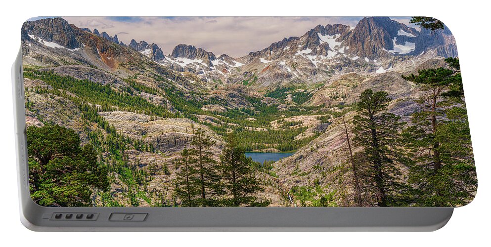 Shadow Portable Battery Charger featuring the photograph Shadow Lake from High Trail by Kenneth Everett