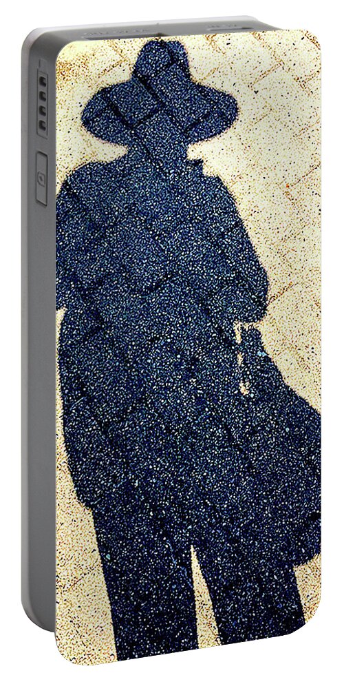 Silhouette Portable Battery Charger featuring the photograph Shadow Self Portrait by Yvonne Blasy
