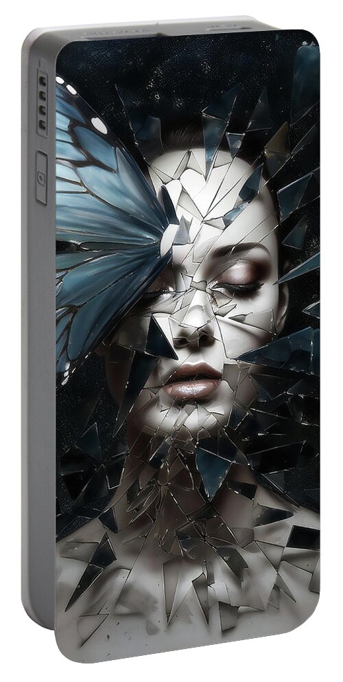 Woman Portable Battery Charger featuring the digital art Shattered by Jacky Gerritsen