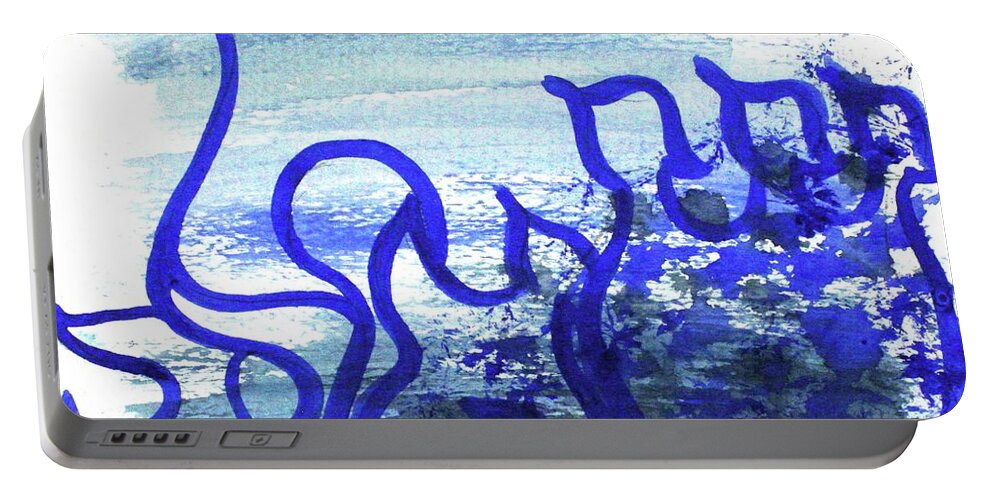 Shaula Shaula Portable Battery Charger featuring the painting SHAULA  nf8-84 by Hebrewletters SL