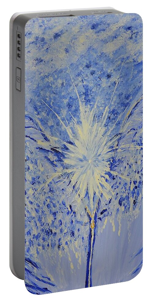  Portable Battery Charger featuring the painting Shed by Christina Knight