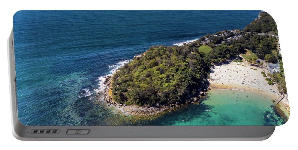 Summer Portable Battery Charger featuring the photograph Shelly Beach Panorama No 1 by Andre Petrov