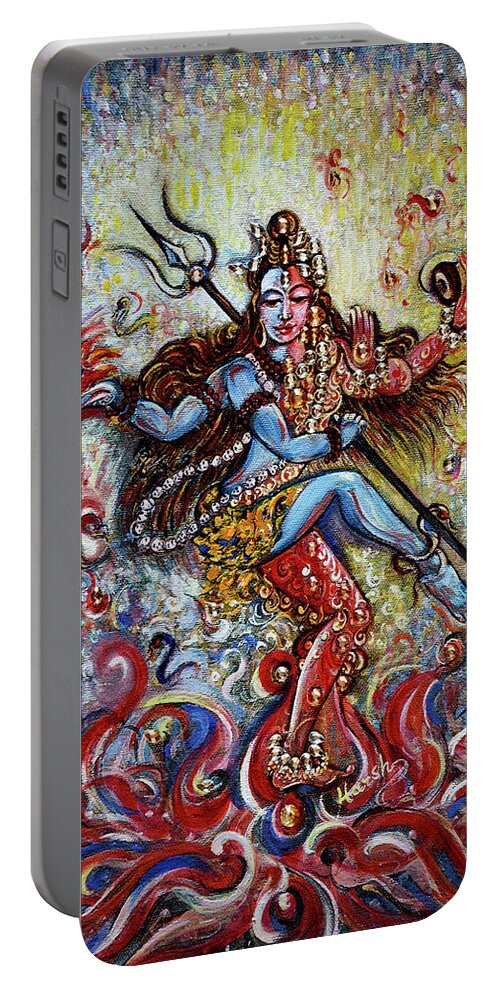 Shiv Portable Battery Charger featuring the painting Shiv Shakti by Harsh Malik
