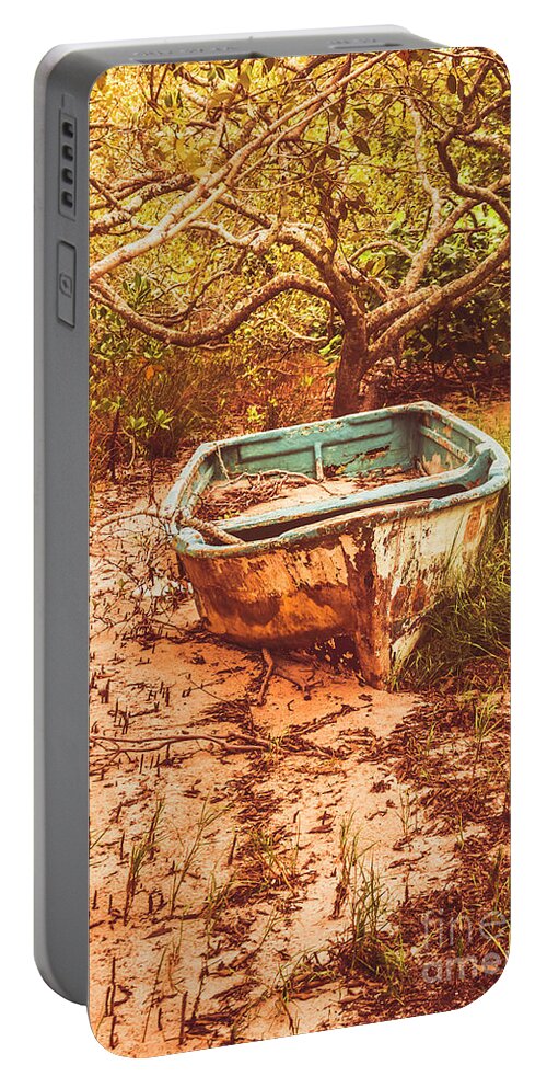Nautical Portable Battery Charger featuring the photograph Shored by Jorgo Photography