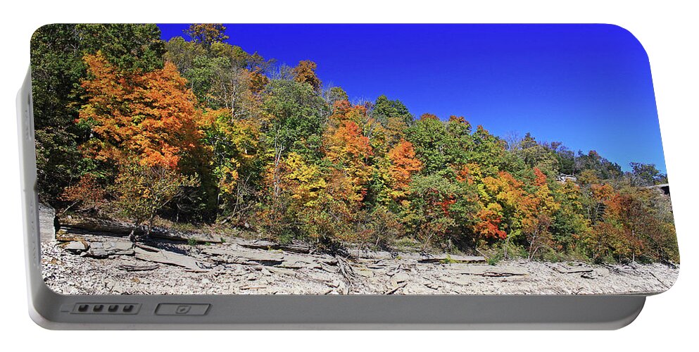 Autumn Portable Battery Charger featuring the photograph Shoreline Autumn by Gary Kaylor