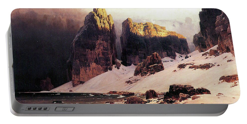 Shores Portable Battery Charger featuring the painting Shores of Oblivion by Eugen Bracht