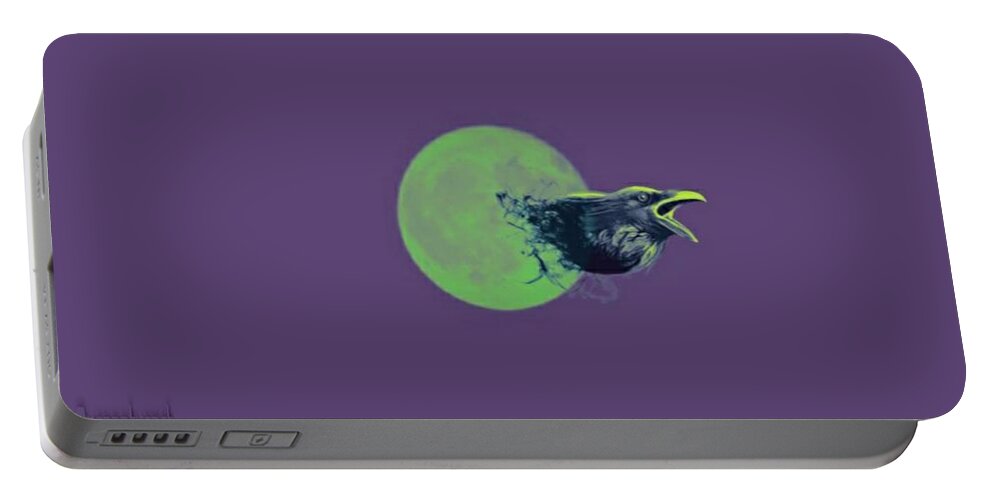Sky Portable Battery Charger featuring the digital art Shout it Out Vibes by Auranatura Art