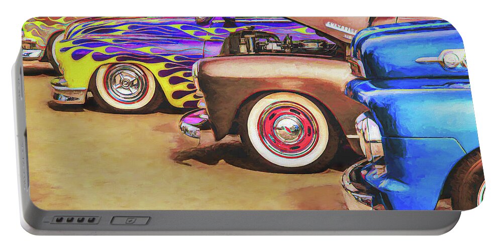 Classic Cars And Trucks Portable Battery Charger featuring the digital art Show Me by Kevin Lane