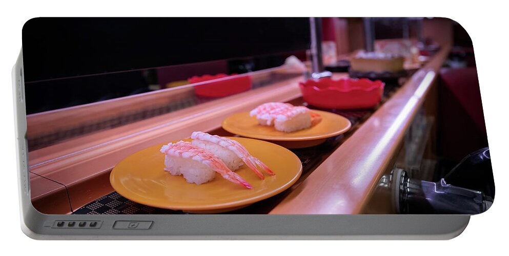 Appetizer Portable Battery Charger featuring the photograph Shrimp by Bill Chizek