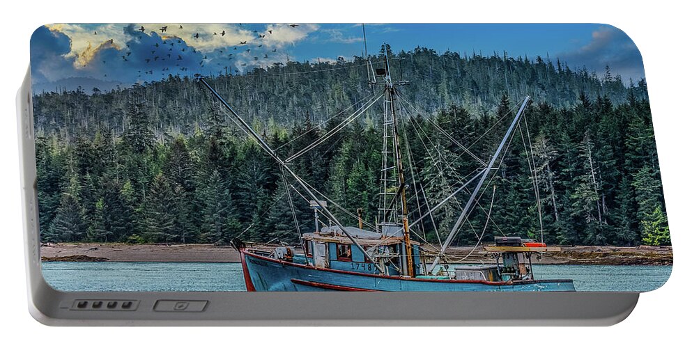 Alaska Portable Battery Charger featuring the photograph Fishing in Alaska by Darryl Brooks