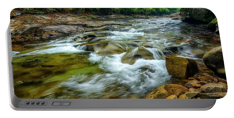 Williams River Portable Battery Charger featuring the photograph September Morning on the River by Thomas R Fletcher