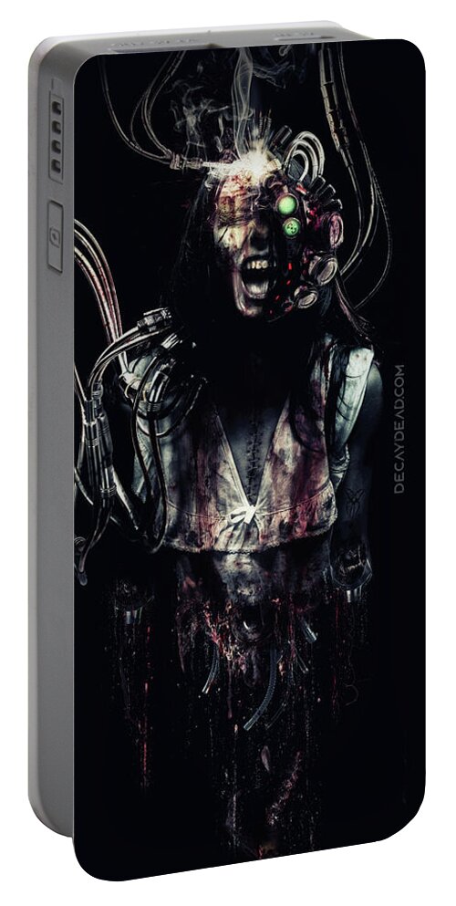 Decaydead Portable Battery Charger featuring the digital art Silent Screams by Argus Dorian