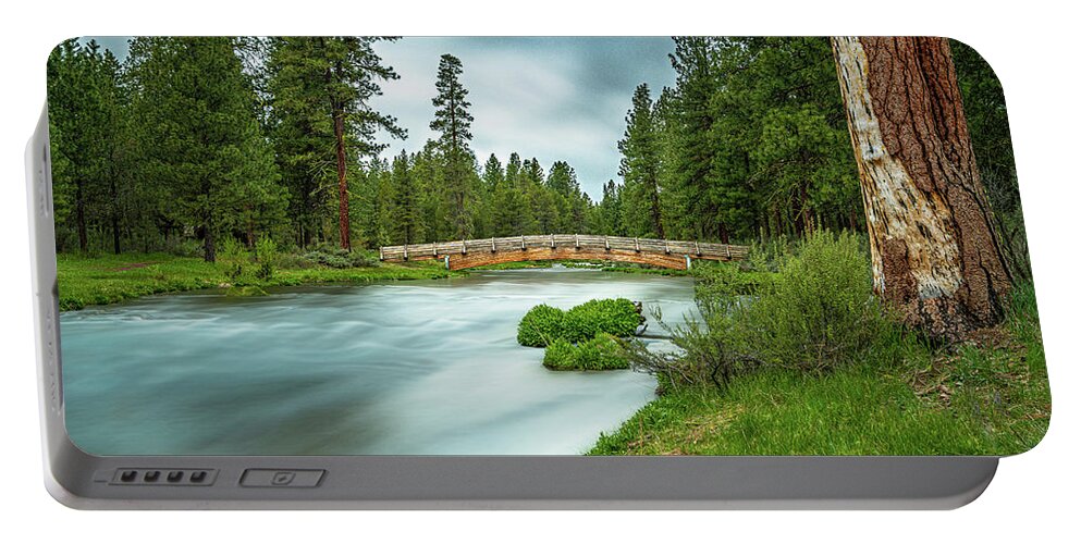 2019 Portable Battery Charger featuring the photograph Silky as the River Flows by Erin K Images