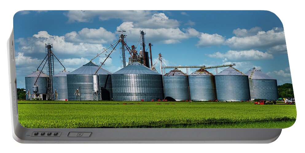 Silos Portable Battery Charger featuring the photograph Silos by Joe Paul