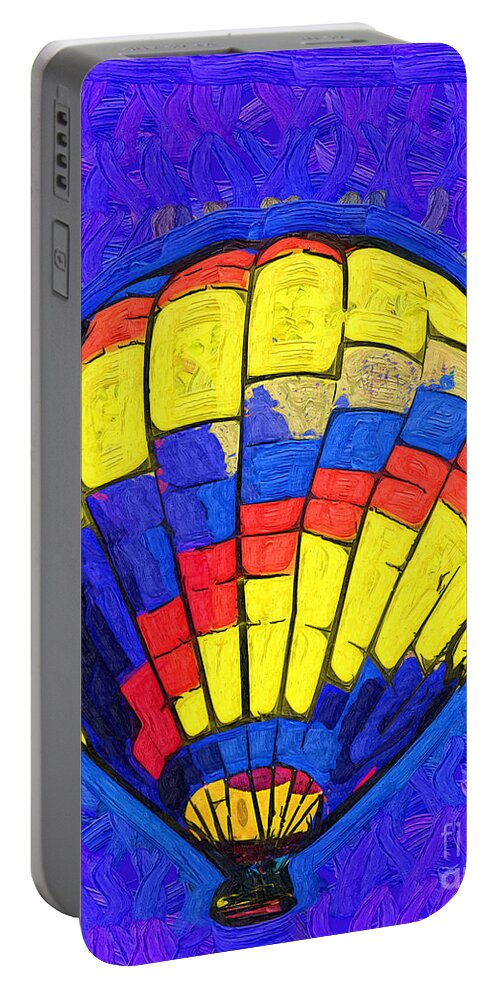 Hot-air Portable Battery Charger featuring the digital art Singular Flight by Kirt Tisdale