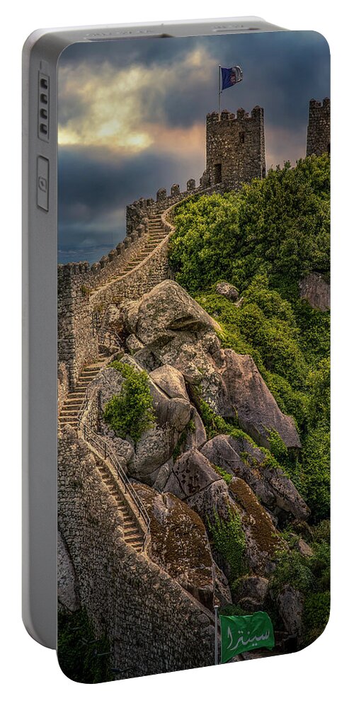 Castle Of The Moors Portable Battery Charger featuring the photograph Sintra Moorish Castle 1 by Micah Offman