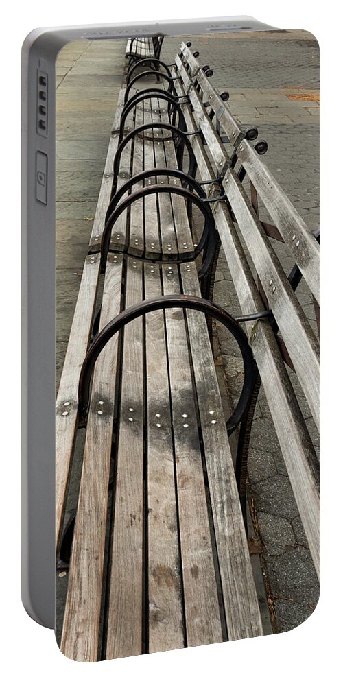 New York City Portable Battery Charger featuring the photograph Sit Awhile by Leslie Struxness