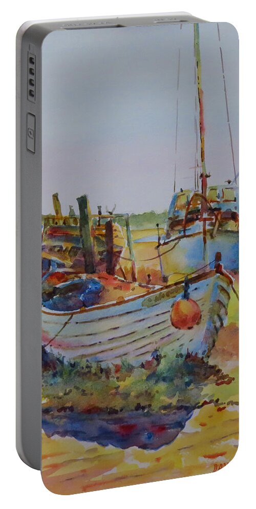 Summer Portable Battery Charger featuring the painting Skippool Creek-G.Berry #87 by David Gilmore