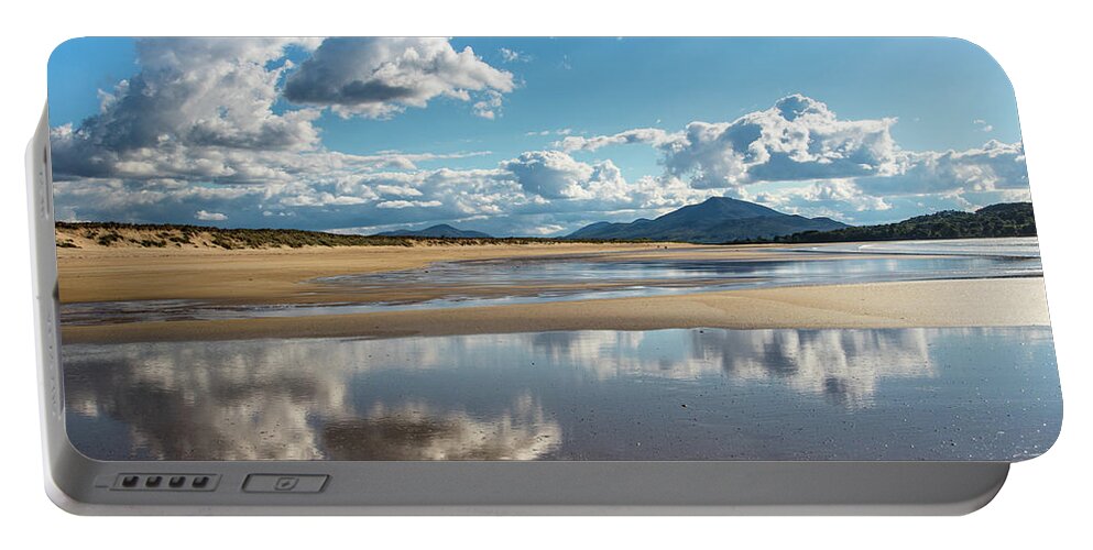 Donegal Portable Battery Charger featuring the photograph Sky above, sand below, peace within by John Soffe
