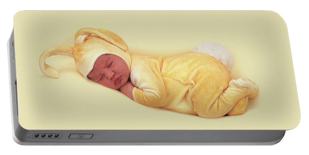 Bunnies Portable Battery Charger featuring the photograph Sleeping Bunny #10 by Anne Geddes