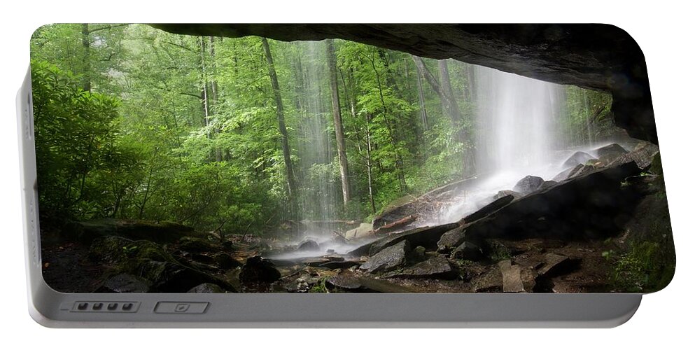 Slick Rock Falls Portable Battery Charger featuring the photograph Slick Rock Falls by Chris Berrier