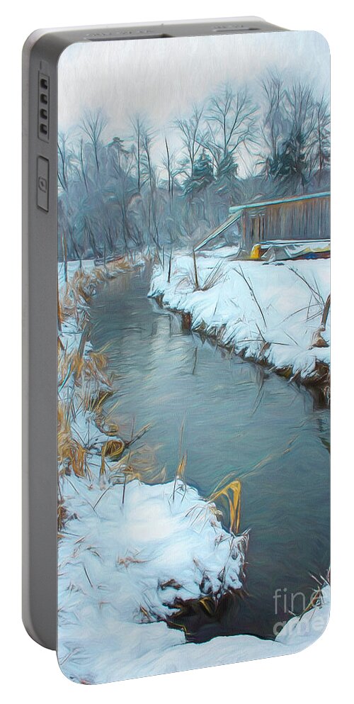 Photo Portable Battery Charger featuring the photograph Small Brook by Jutta Maria Pusl