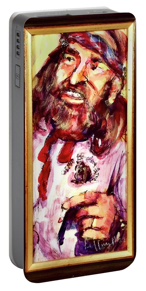 Painting Portable Battery Charger featuring the painting Smokey Mountains by Les Leffingwell