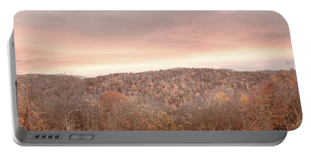Overlook Portable Battery Charger featuring the photograph Smoky Mountains Blue Ridge Country Panorama by Debra and Dave Vanderlaan