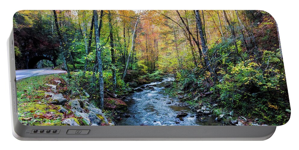 Cades Portable Battery Charger featuring the photograph Smoky Mountains Country Streams by Debra and Dave Vanderlaan